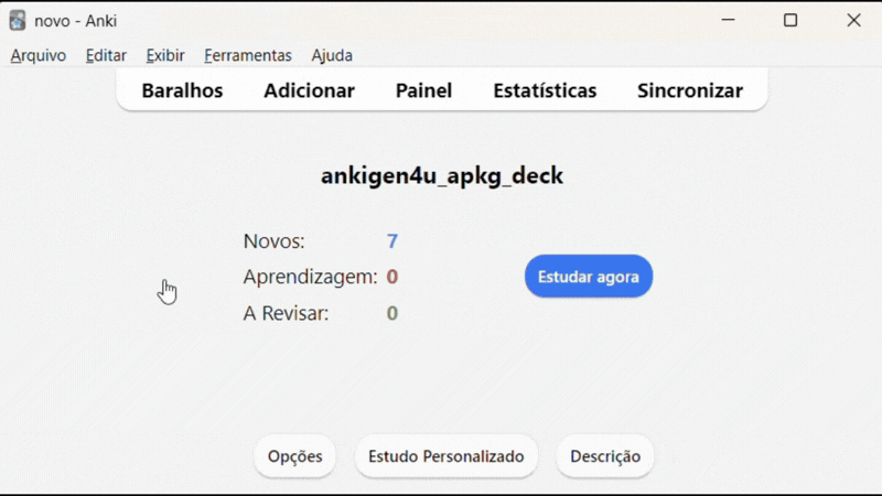 Exportar o deck para o Anki e estudar